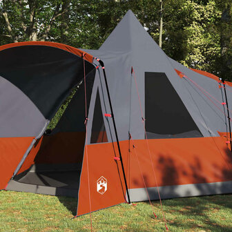 Tipi Tent 8-Persoon Grijs en Oranje 720 x 465 x 295 cm 3