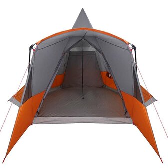 Tipi Tent 8-Persoon Grijs en Oranje 720 x 465 x 295 cm 5
