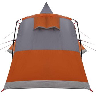 Tipi Tent 8-Persoon Grijs en Oranje 720 x 465 x 295 cm 8