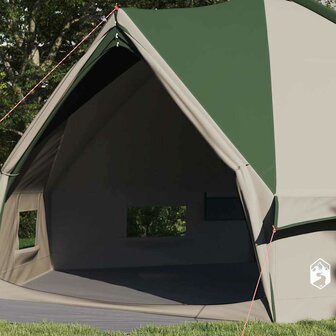 Tipi Tent voor 10 Personen Groen en Wit 490 x 410 x 210 cm 3