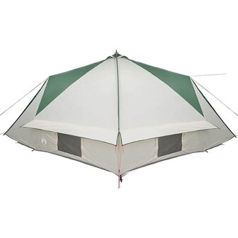 Tipi Tent voor 10 Personen Groen en Wit 490 x 410 x 210 cm 6