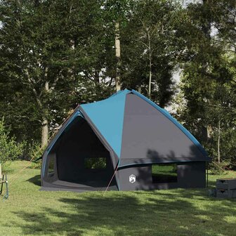 Tipi Tent voor 10 Personen Blauw en Grijs 490 x 410 x 210 cm 1