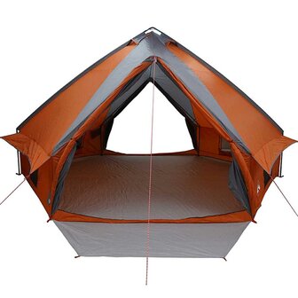 Tipi Tent voor 10 Personen Grijs en Oranje 490 x 410 x 210 cm 5