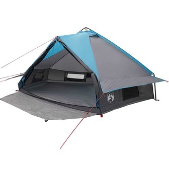 Tipi Tent 8-Persoon met dak Blauw en Grijs 490 x 410 x 210 cm 2
