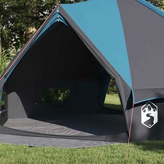 Tipi Tent 8-Persoon met dak Blauw en Grijs 490 x 410 x 210 cm 3