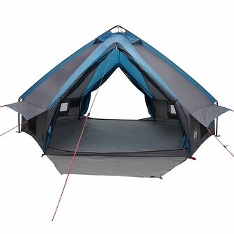 Tipi Tent 8-Persoon met dak Blauw en Grijs 490 x 410 x 210 cm 5