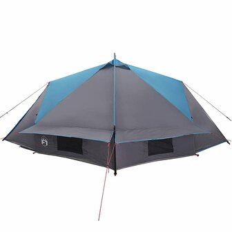 Tipi Tent voor 6 Personen Blauw en Grijs 431 x 366 x 185 cm 6