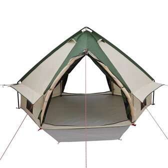 Tipi Tent voor 4 Personen Groen en Grijs 490 x 410 x 210 cm 5