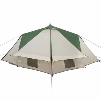 Tipi Tent voor 4 Personen Groen en Grijs 490 x 410 x 210 cm 6