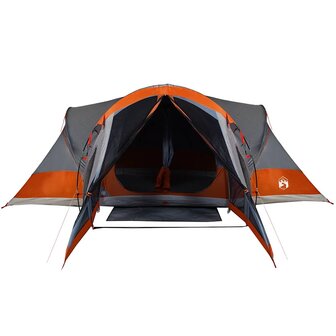 Tipi Tent voor gezin 8-persoons waterdicht grijs en oranje 7