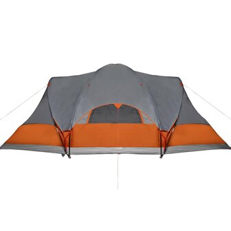 Tipi Tent voor gezin 8-persoons waterdicht grijs en oranje 9