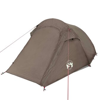 Tunneltent 2-persoons waterdicht bruin 5