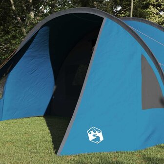 Tunnel Tent 5-Person met dak Blauw en Grijs 805 x 405 x 211 cm 3