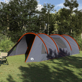 Tunnel Tent 5-Person met dak Grijs en Oranje 778 x 356 x 210 cm 1
