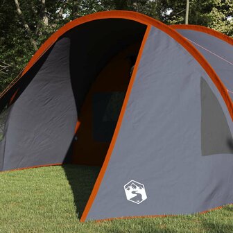 Tunnel Tent 5-Person met dak Grijs en Oranje 778 x 356 x 210 cm 3