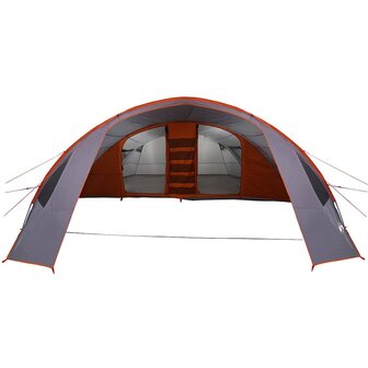 Tunnel Tent 6-Persoon Grijs en Oranje 700 x 590 x 215 cm 5
