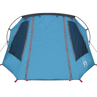 Tunnel Tent 3-Person met dak Blauw en Grijs 328 x 228 x 115 cm 6