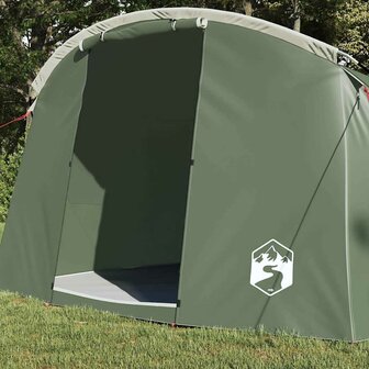 Tunnel Tent 4-Person met dak Groen en Wit 318 x 275 x 140 cm 3