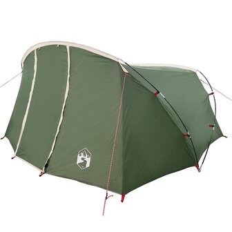 Tunnel Tent 4-Person met dak Groen en Wit 318 x 275 x 140 cm 4