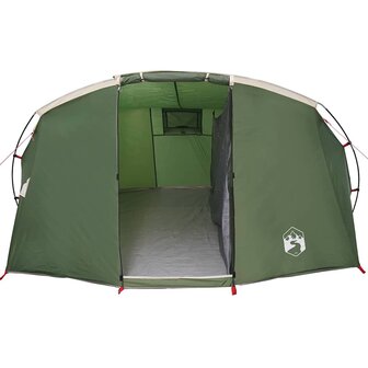 Tunnel Tent 4-Person met dak Groen en Wit 318 x 275 x 140 cm 5