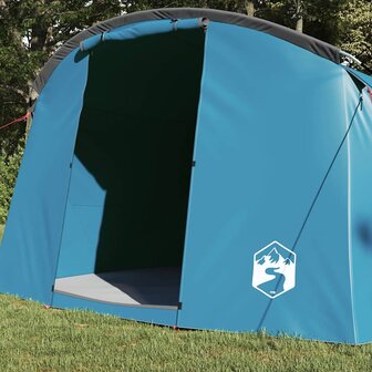 Tunnel Tent 4-Person met dak Blauw en Grijs 318 x 275 x 140 cm 3