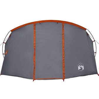 Tunnel Tent 4-Person met dak Grijs en Oranje 318 x 275 x 140 cm 6