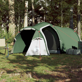 Tunneltent 2-persoons waterdicht groen 3