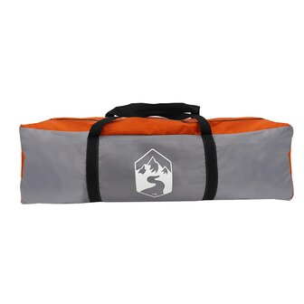 Tunneltent 4-persoons waterdicht grijs en oranje 8