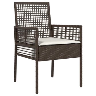 Tuin eettafelset 3 pcs Bruin poly rattan 6