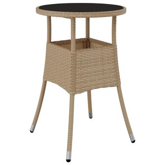 Tuin eettafelset 3 pcs Beige poly rattan 5