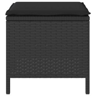 Tuin eettafelset Zwart poly rattan 8