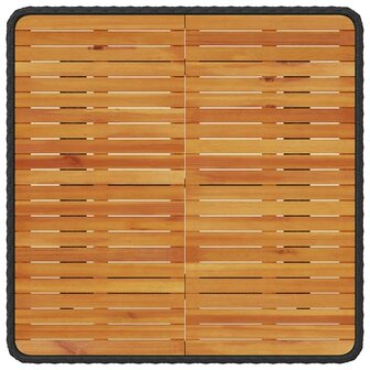 Tuin eettafelset Zwart poly rattan 9