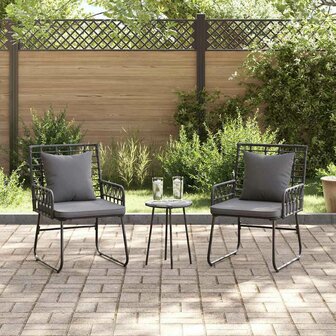 Tuin eettafelset 3 pcs Zwart en Anthraciet poly rattan 4