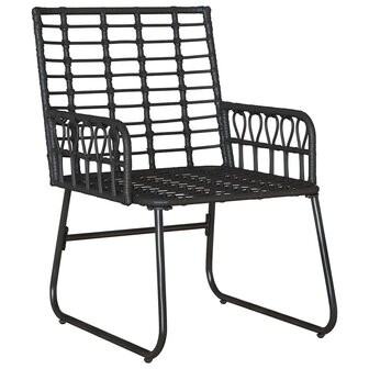 Tuin eettafelset 3 pcs Zwart en Anthraciet poly rattan 6