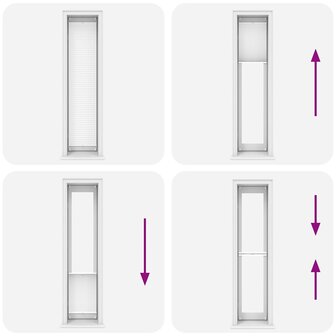 Rolgordijn 40x200 cm geplooid wit 6