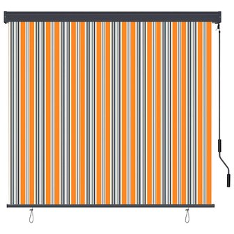Rolgordijn Geel en Blauw 180x250 cm Stof en Aluminium 2