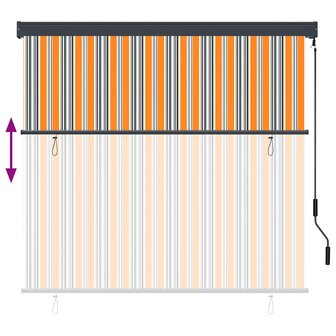 Rolgordijn Geel en Blauw 180x250 cm Stof en Aluminium 7
