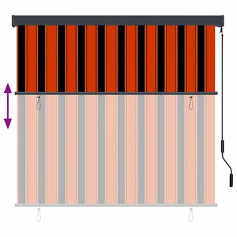Rolgordijn Oranje en Bruin 180x250 cm Stof en Aluminium 7