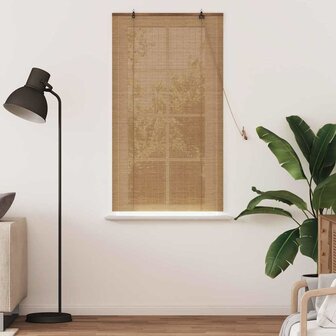 Rolgordijn Bruin 90x160 cm Bamboe 3