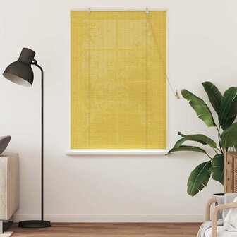 Rolgordijn Geel 100x160 cm Bamboe 3