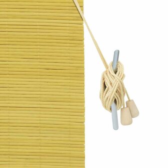 Rolgordijn Geel 120x220 cm Bamboe 6