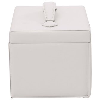 Sieradendoosje 4laags spiegel afsluitbaar 22,5x17,5x16,5 cm wit 6