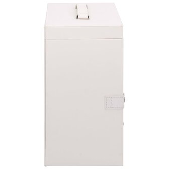 Sieradendoosje 5-laags met spiegel afsluitbaar wit 7