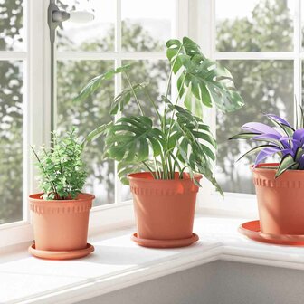 Plantenpotten 6 pcs Baksteenrood &Oslash; 17 x 14 cm Kunststof 4