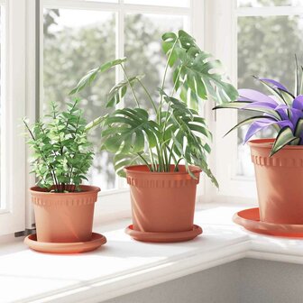 Plantenpotten 24 pcs Baksteenrood &Oslash; 15 x 12 cm Kunststof 4