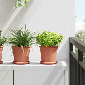 Plantenpotten 24 pcs Baksteenrood &Oslash; 17 x 14 cm Kunststof 1