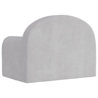 Kinderslaapbank zacht pluche lichtgrijs 6