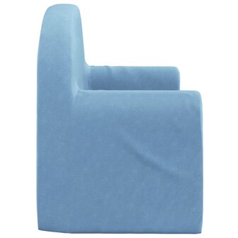 Kinderslaapbank 2-zits zacht pluche blauw 5