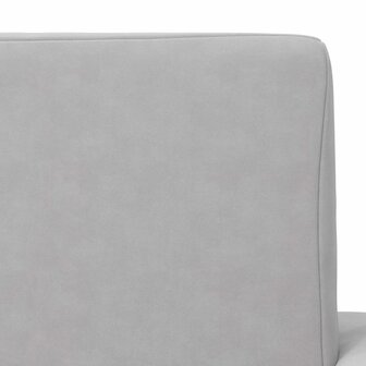 Kinderslaapbank 2-zits zacht pluche lichtgrijs 7