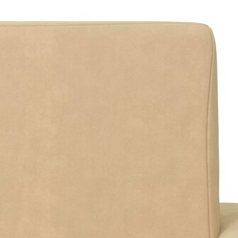 Kinderslaapbank 2-zits zacht pluche cr&egrave;mekleurig 7